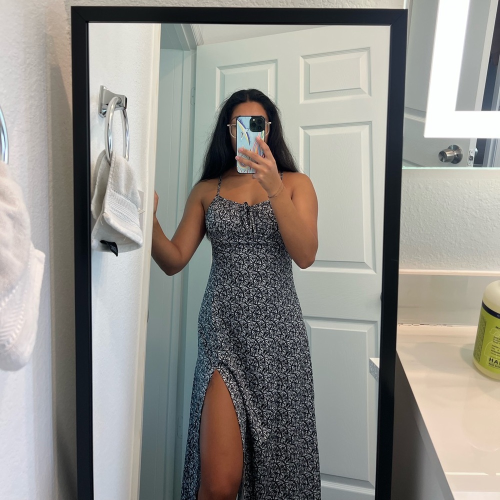 SHEIN Black and White Patterned Jumpsuit